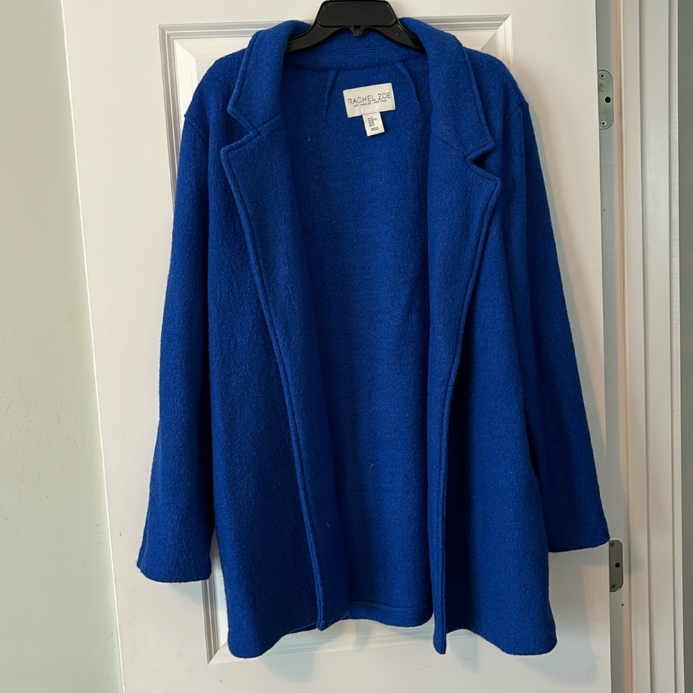 Rachel Zoe Royal Blue Wool Blend Pea Coat